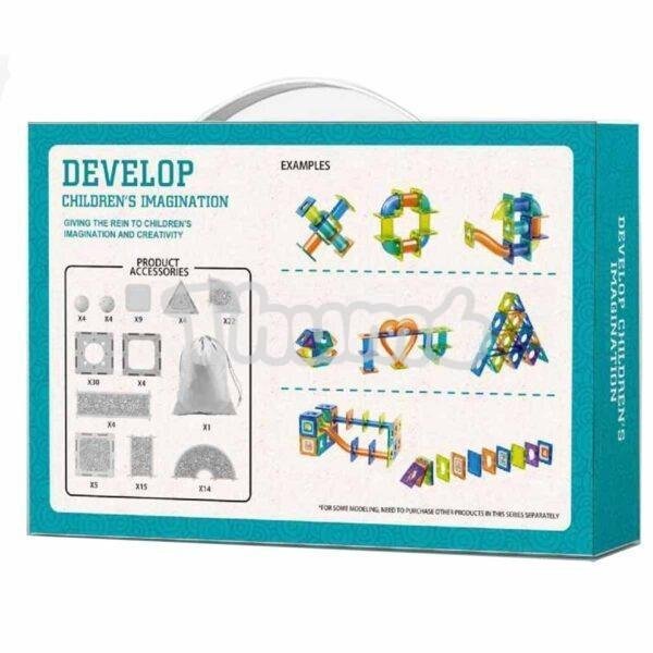 magnetic tiles and tubes playset 131pcs1