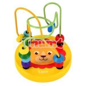 mini cartoon bead maze toy lion